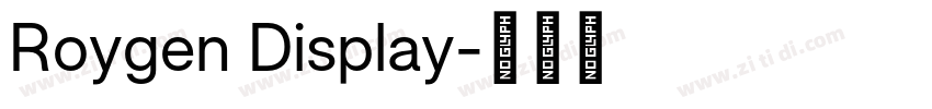 Roygen Display字体转换
